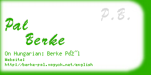 pal berke business card